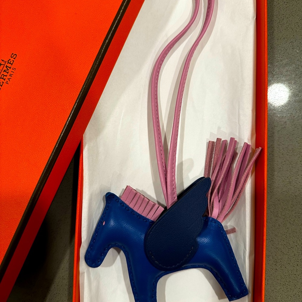 Hermes Pegasus leather bag charm PM size with great condition